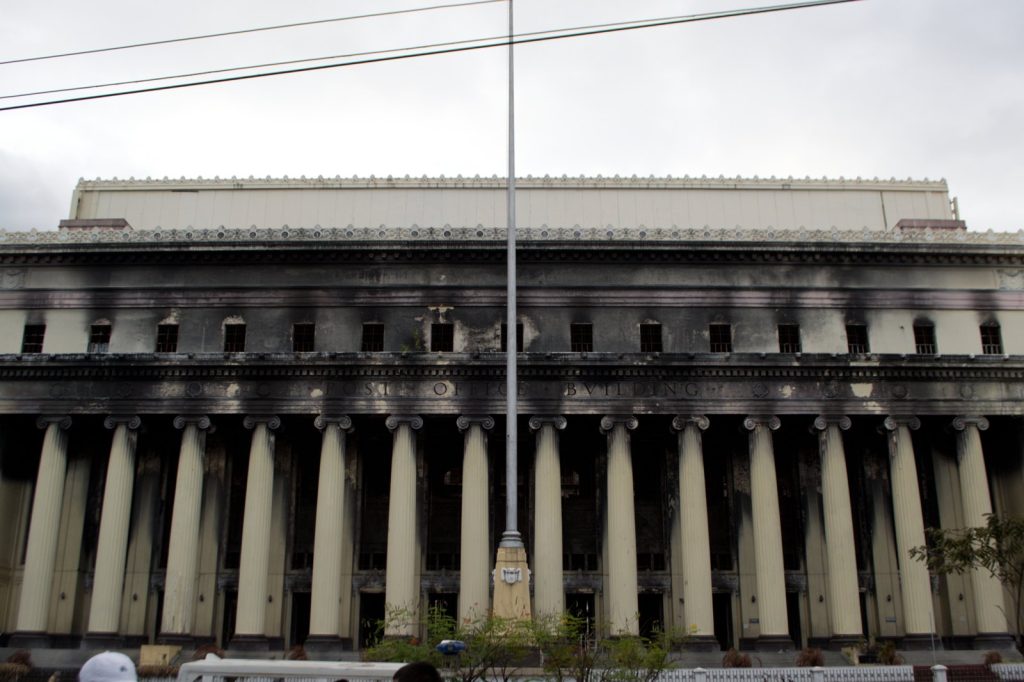 Manilas Historic Post Office Gutted by Fire, Mail System in Jeopardy