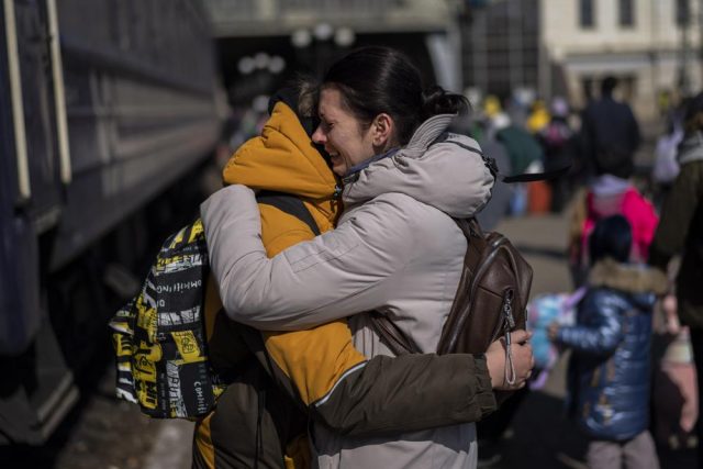 ‘No city anymore’: Mariupol survivors take train to safety
