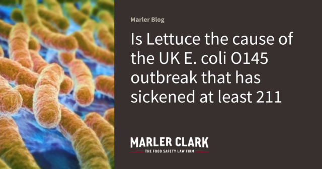 Uk 2024 Stec O145 Outbreak A stack of prepackaged supermarket sandwiches on a shelf, with a warning label about E. coli contamination.