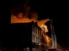North Jakarta House Fire Kills Four Firefighters battle a blaze at a two-story house in North Jakarta as smoke billows into the night sky.