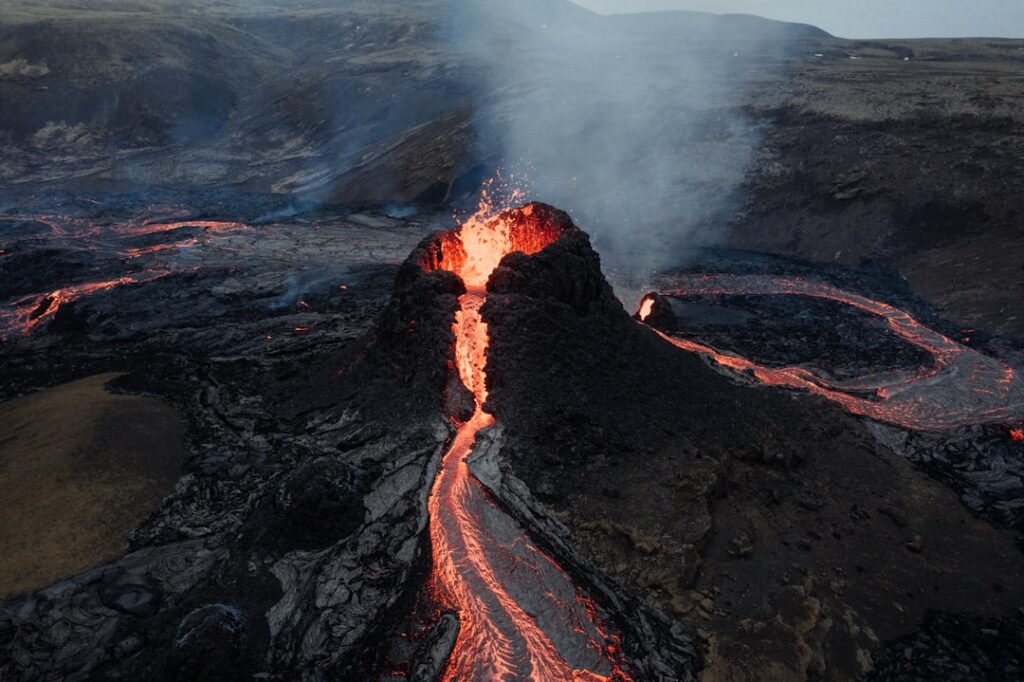 Seismograph readings show earthquake swarms near the Fagradalsfjall volcano on the Reykjanes Peninsula in Iceland.