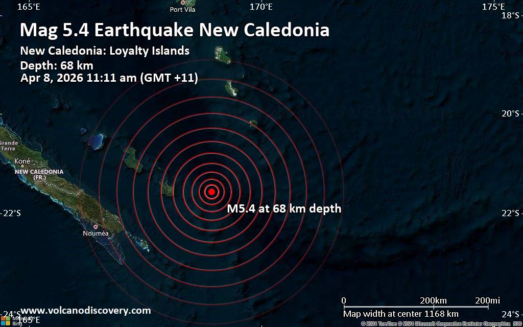Magnitude Earthquake Strikes Near Loyalty Islands