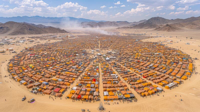 Burning Man Temporary City In Black Rock Desert