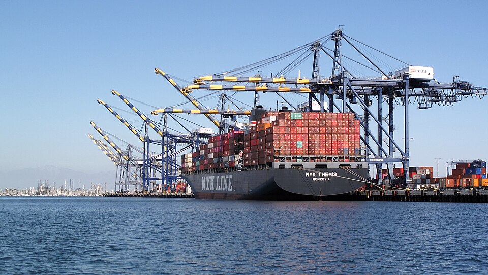 Container Ship At Port