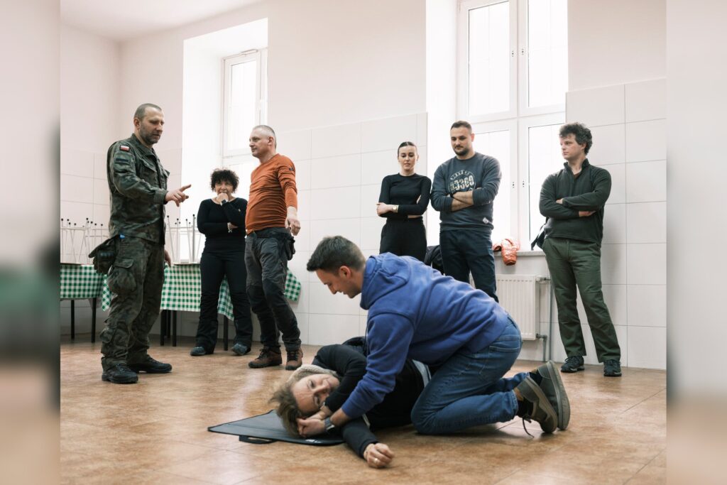 European Civilians In Civil Defense Training