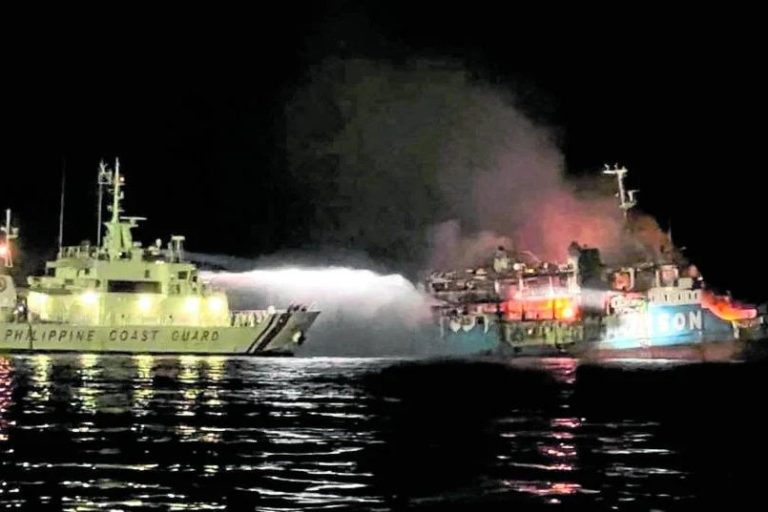 Philippine Ferry Fire Death Toll Reaches 76 After More Bodies Found