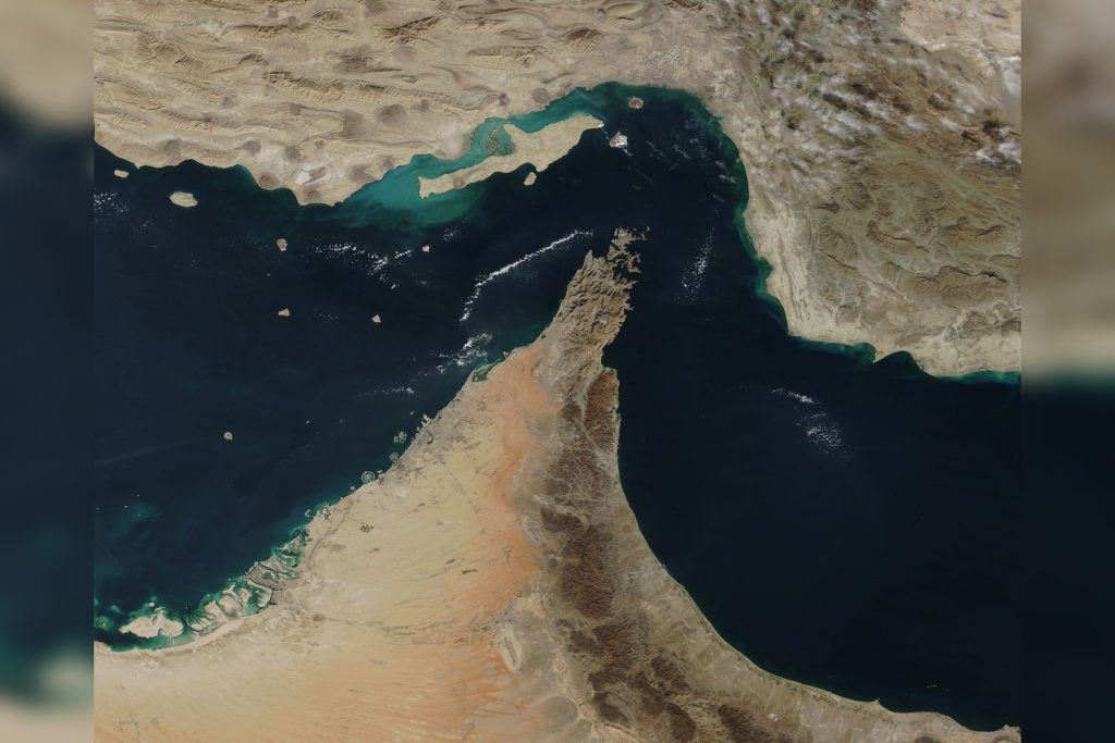 Oil Tanker Transiting The Strait Of Hormuz
